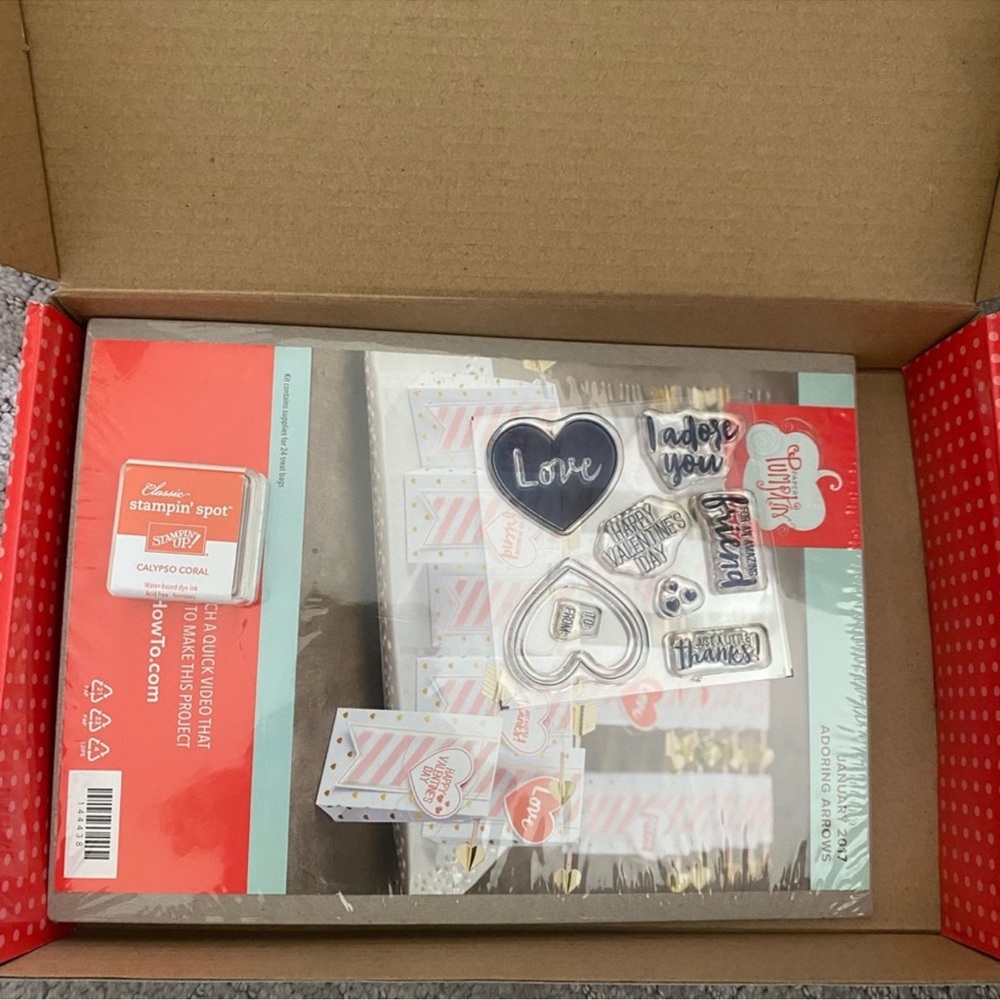 Stampin' Up! Love-Themed Craft Set with Ink and Stamps